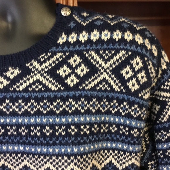 PRL Blue 100% Wool Crew Neck Sweater Sweater, NWT